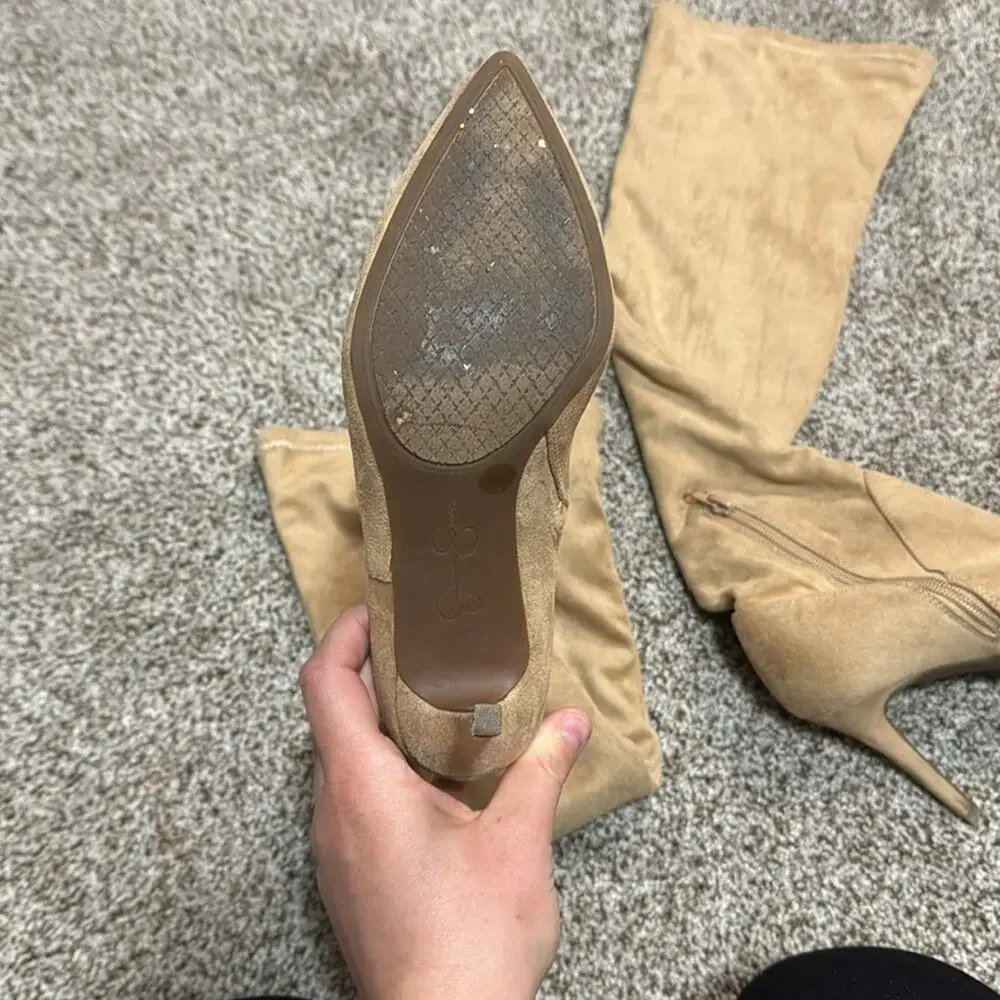 JESSICA SIMPSON Women's Abrine Over-The-Knee Boots Size 5.5 In Almond